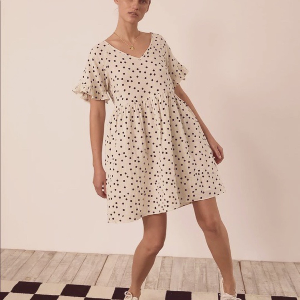 Madewell Lightspun Babydoll Dress in Dot